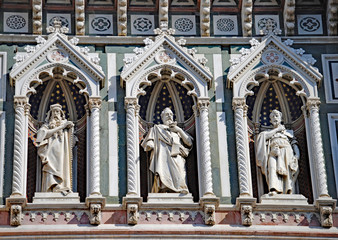 Fototapeta na wymiar Statuary detail, Cathedral of Santa Maria del Fiore, Florence, Italy