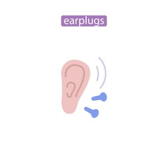 Vector illustration of ear plugs.
