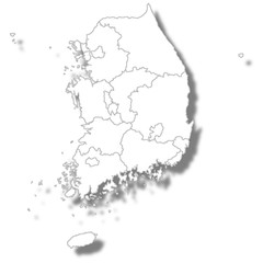 韓国　国　地図　アイコン 
