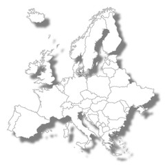 ヨーロッパ　国　地図　アイコン 
