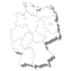 Obraz na płótnie Canvas ドイツ　国　地図　アイコン 