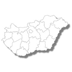 ハンガリー　国　地図　アイコン 