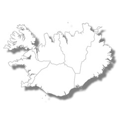 Obraz premium アイスランド 国 地図 アイコン 