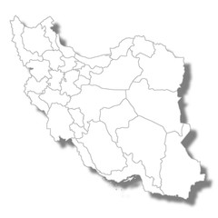 Fototapeta na wymiar イラン　国　地図　アイコン 