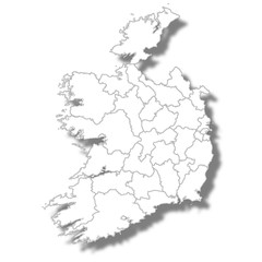 アイルランド　国　地図　アイコン