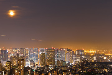 Obraz premium 月夜の空中散歩