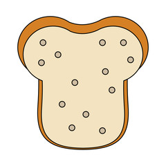 Fresh bread sliced vector illustration graphic design