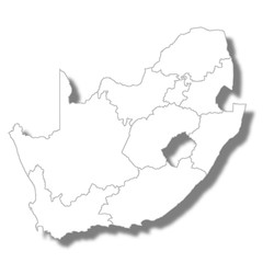 南アフリカ　国　地図　アイコン