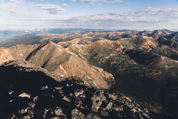 Fototapeta na wymiar A colorful sea of mountains in Colorado. 