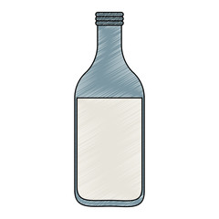 Milk bottle isolated vector illustration graphic design