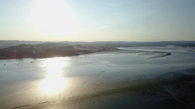Bright sky, Lympstone, England.