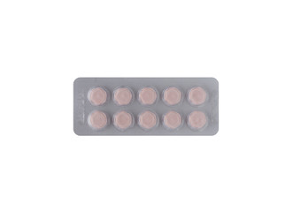 pink pills in silver tablet