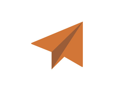 paper plane flight airways airline image vector icon logo