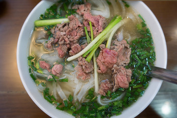 Pho is one of the famous food in Vietnam.