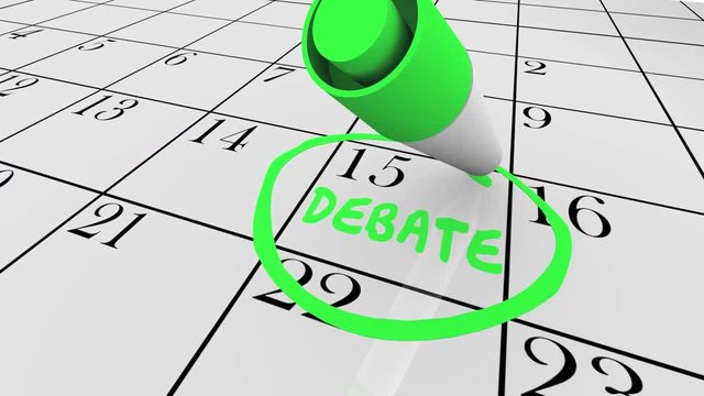 Debate Team Competition Day Circled Calendar Date 3d Animation