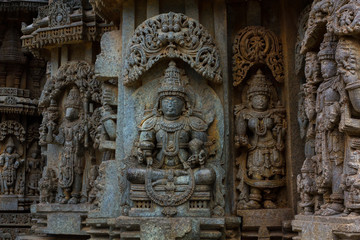 Fototapeta na wymiar Chennakesava Temple, Somanathapura - the finest example of Hoysala architecture. Karnataka Tourism