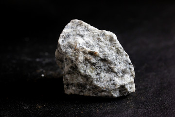 granite stone isolate on black background
