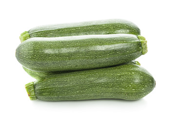 Fresh zucchini isolated on white (cucumber)