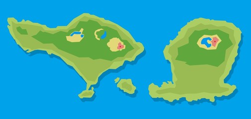 Bali & Lombok Smple Flat Map
