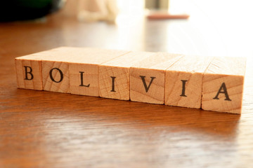 Wooden Text Block of Bolivia