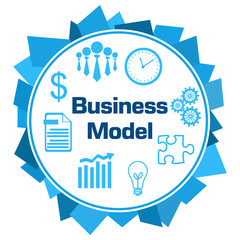 Business Model Blue Random Shapes Symbols Circle 