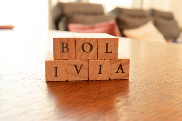 Wooden Text Block of Bolivia