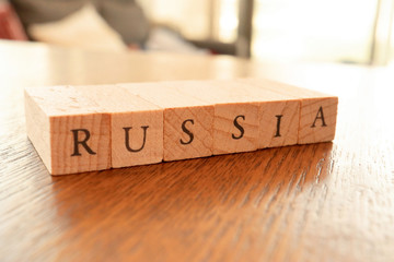 Wooden Text Block of Russia