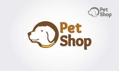 Obraz premium Vintage and modern logo and logotype elements for pet shop, pet house and pet clinic