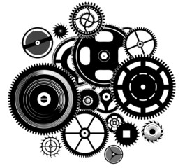 clock work watch time mechanism gears and cogs