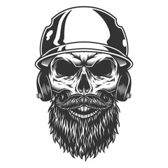 Skull in the baseball hat