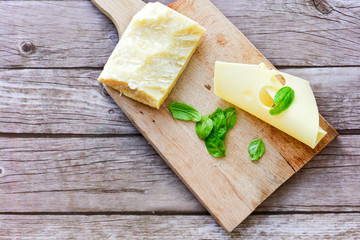  Italaian  parmesan cheese on board