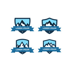 Mountain logo design template vector