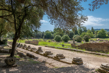 Fototapeta na wymiar Leonidaion, site archéologique d'Olympie