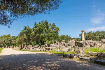 Obraz premium Temple de Zeus, site archéologique d'Olympie
