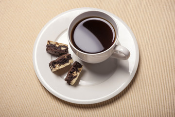 black coffee with choice cookie