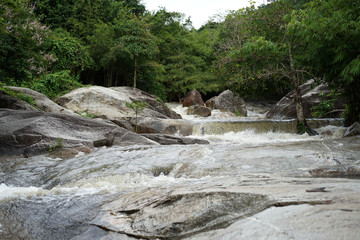 Water falls in nature rainy season