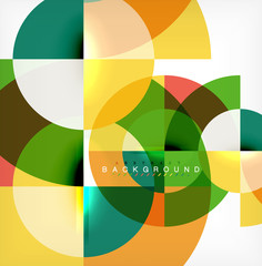 Obraz premium Minimal circle abstract background design, multicolored template for business or technology presentation or web brochure cover layout, wallpaper