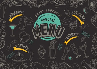 cocktail drinks menu