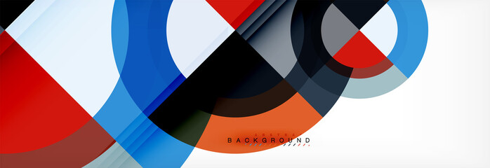 Obraz premium Vector circular geometric abstract background