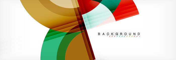 Vector circular geometric abstract background