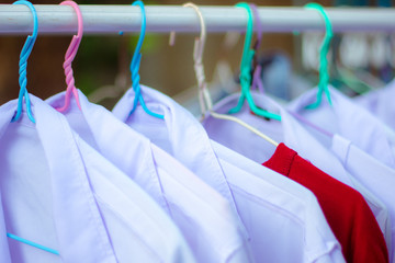 The cloths was drying