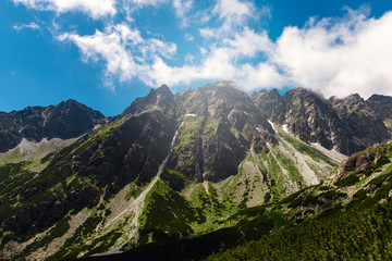 Naklejka premium Beautiful mountain landscape Peak High tatras mountains Slovakia