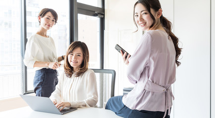 Fototapeta premium 女性チーム