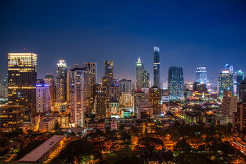 Fototapeta na wymiar Cityscape Bangkok city of Thailand, Bangkok city central business downtown.