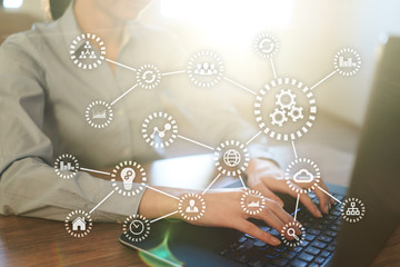 IOT. Internet of things. Automation and modern technology concept.