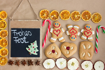 Lustige Lebkuchen zu Weihnachten