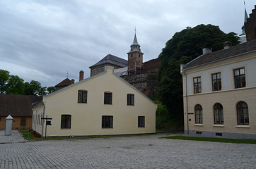 Fototapeta premium Akershus Fortress is a medieval fortress that was built to protect Oslo 