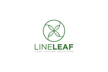 line leaf logo, icon, symbol