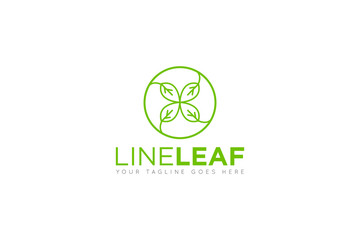 line leaf logo, icon, symbol