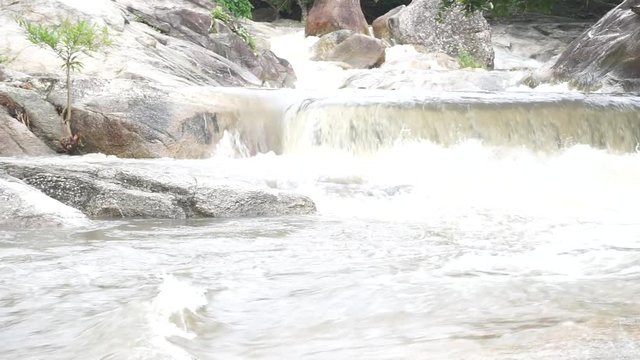 Water falls in nature rainy season